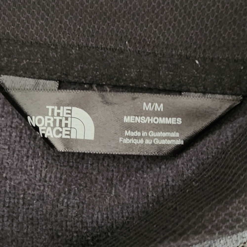 The North Face Men’s Heathered Charcoal Logo Fleece Pullover Hoodie M - like new - Picture 8 of 13